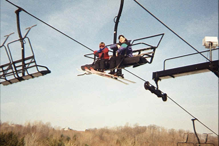 Ben on lift w/ instructor Kim Pearlman